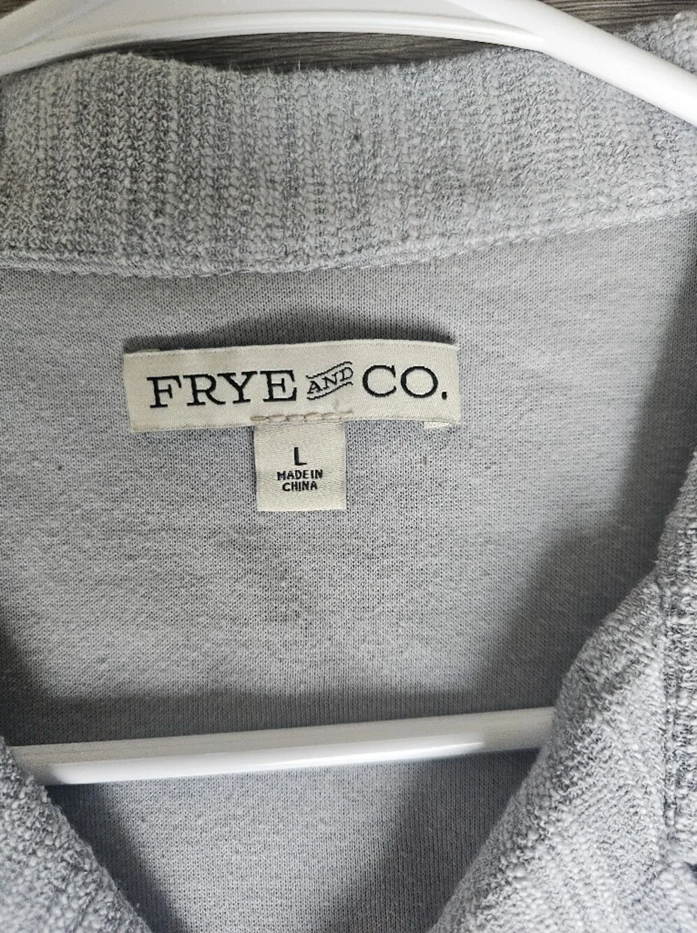 NWT Frye & Co. Men's Short Sleeve Camp Button Up Shirt - Grey